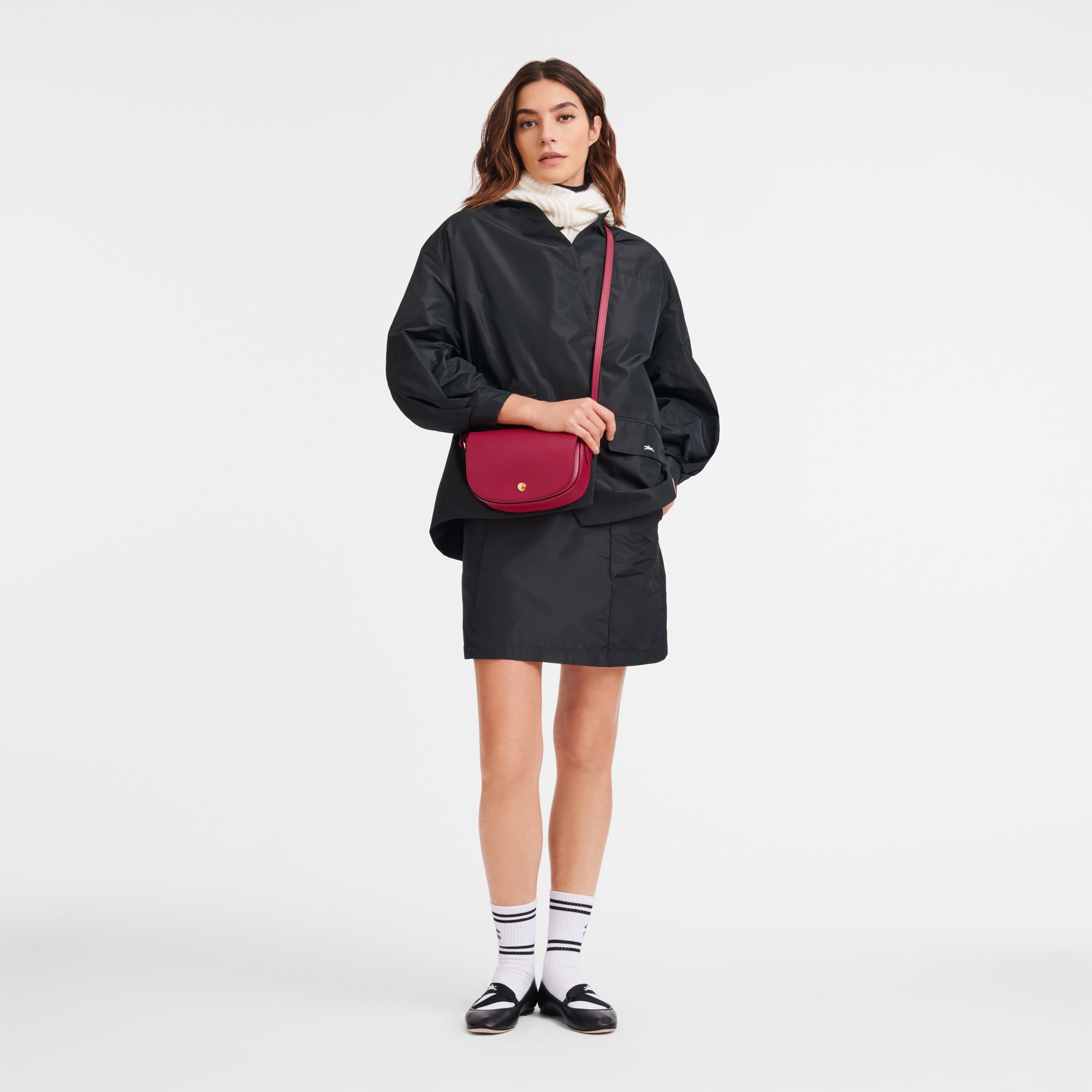 Épure S Crossbody bag Magenta - Leather - 2