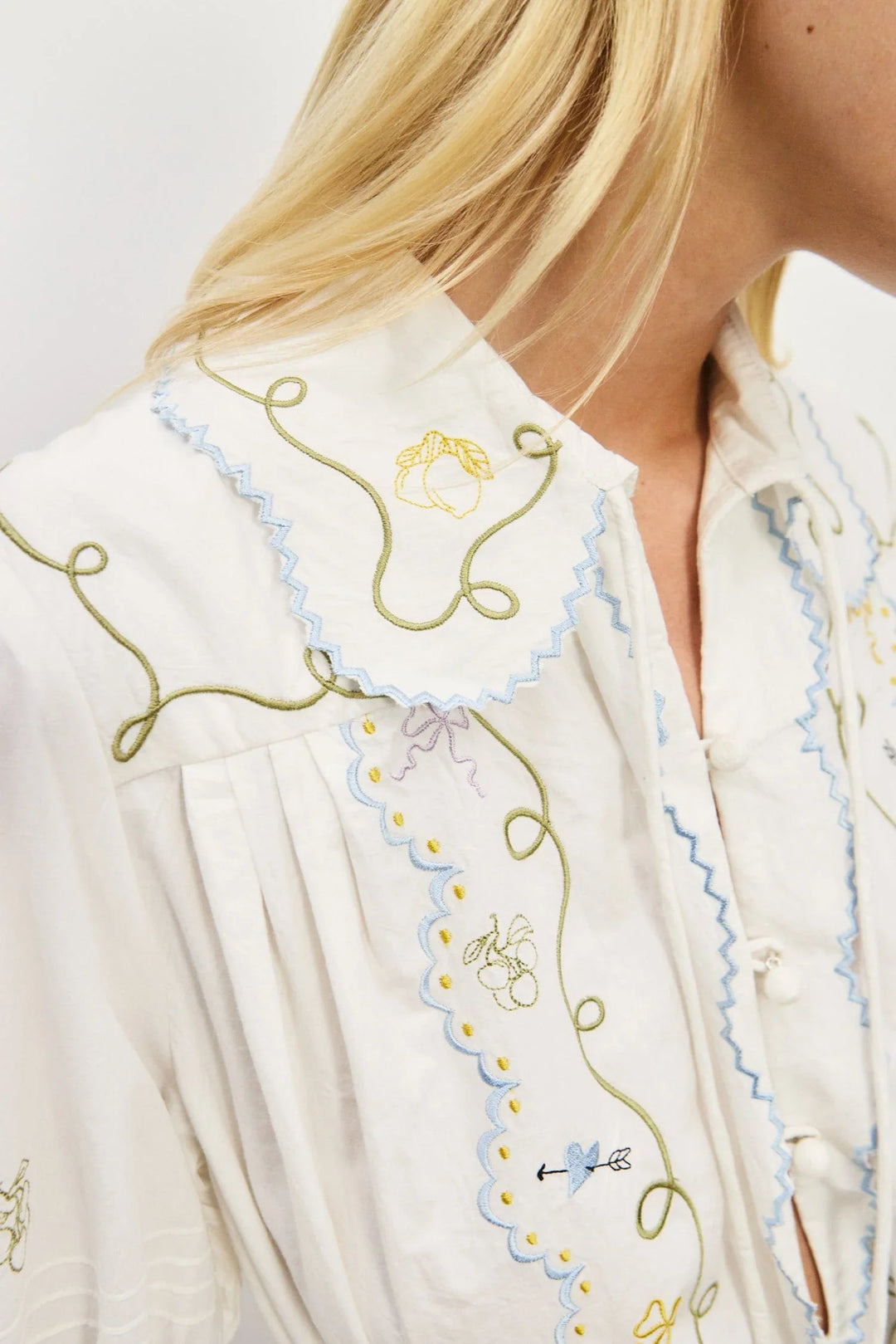 Giulia Embroidered Mini Dress - 5