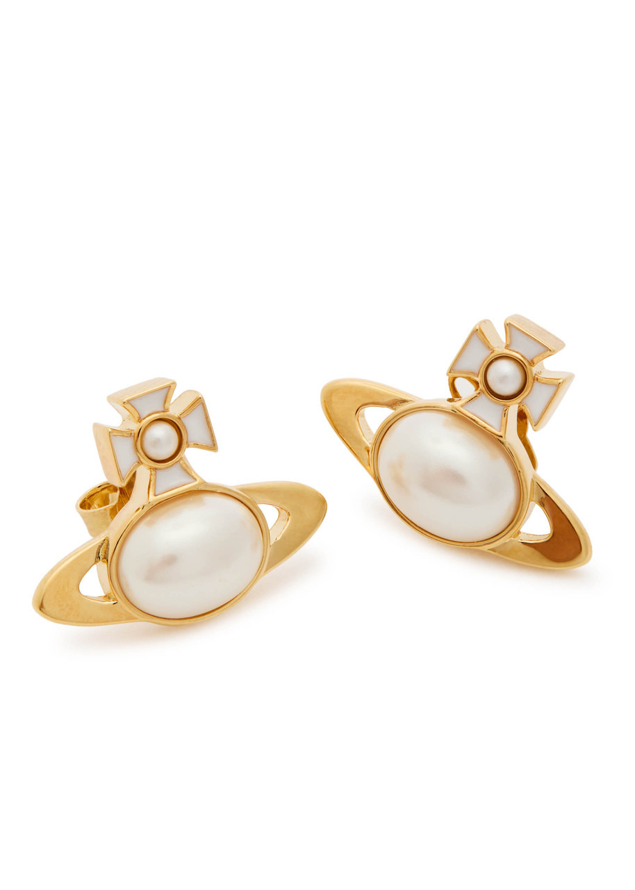 Vivienne Westwood Gaby orb Faux Pearl-embellished Stud Earrings - 3