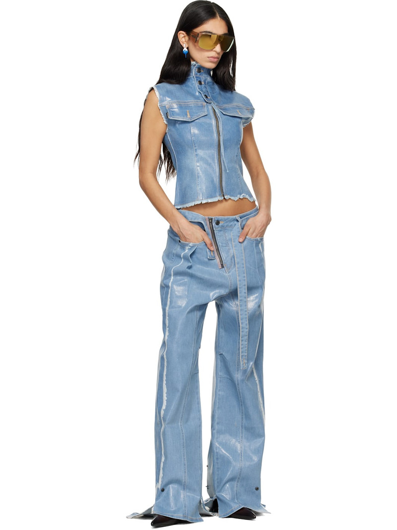 OTTOLINGER Blue Glazed Baggy Jeans outlook