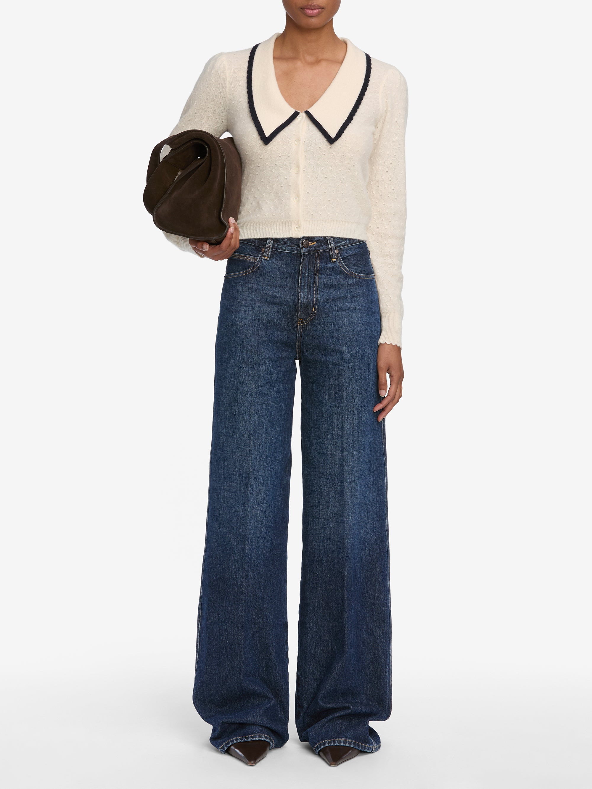 Cashmere Sailor Sweater in Cream Multi - 2