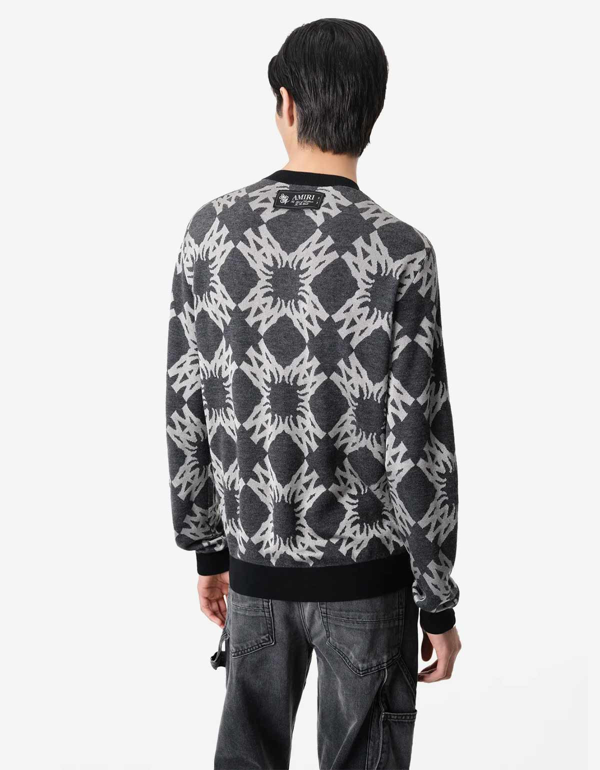 Amiri Grey MA Quad Sweater - 3