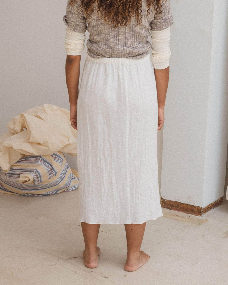 BASERANGE Folio Skirt - Crinkle Linen outlook