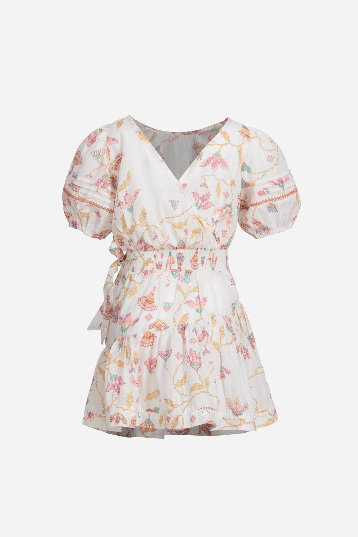 Mini Dress Chantal for girls - Pink Ylang Ylang - 2