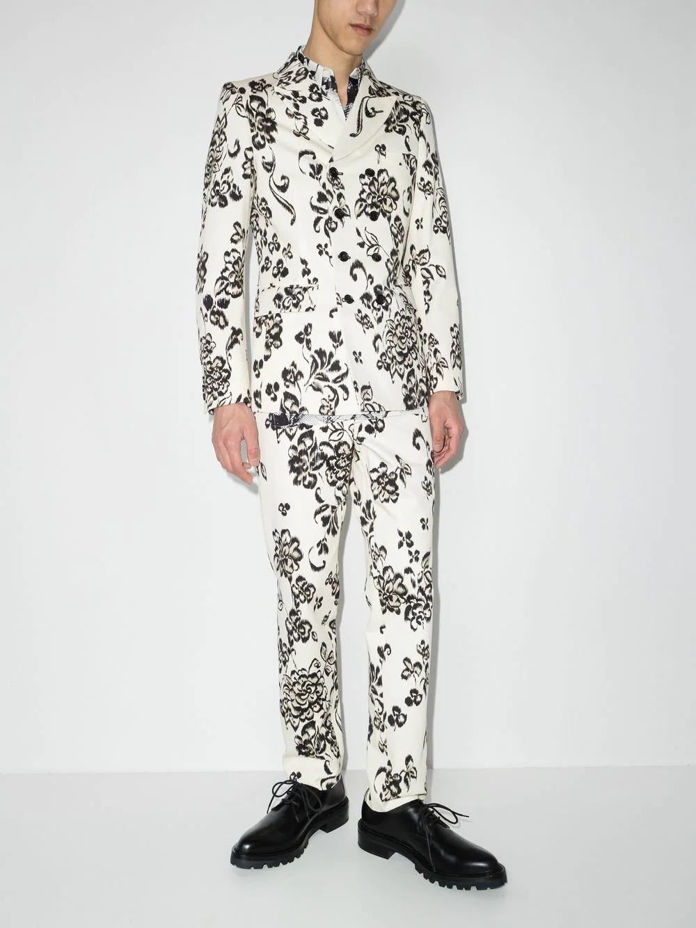 floral-print tailored trousers - 2