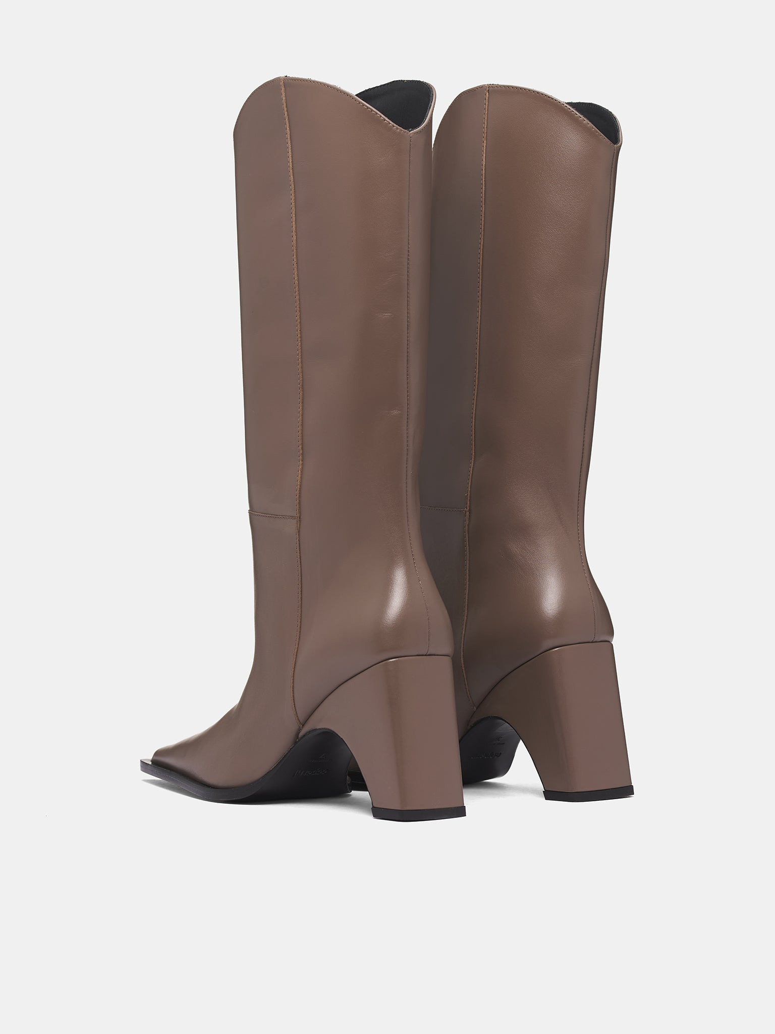 Brown Leather Bridge Cowboy Boots - 5