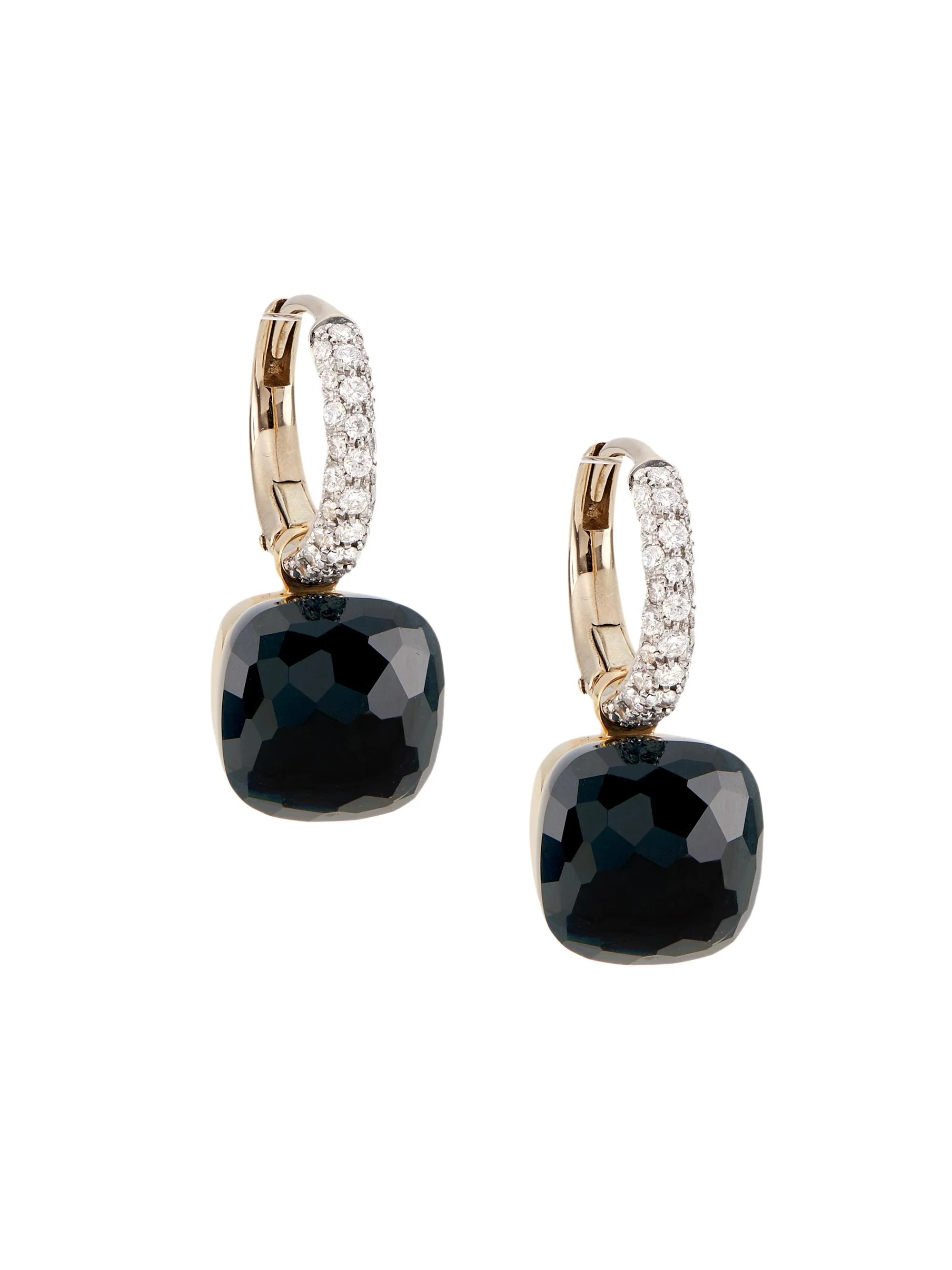 Women's Nudo Two-Tone 18K Gold, London Blue Topaz & Diamond Earrings - 1