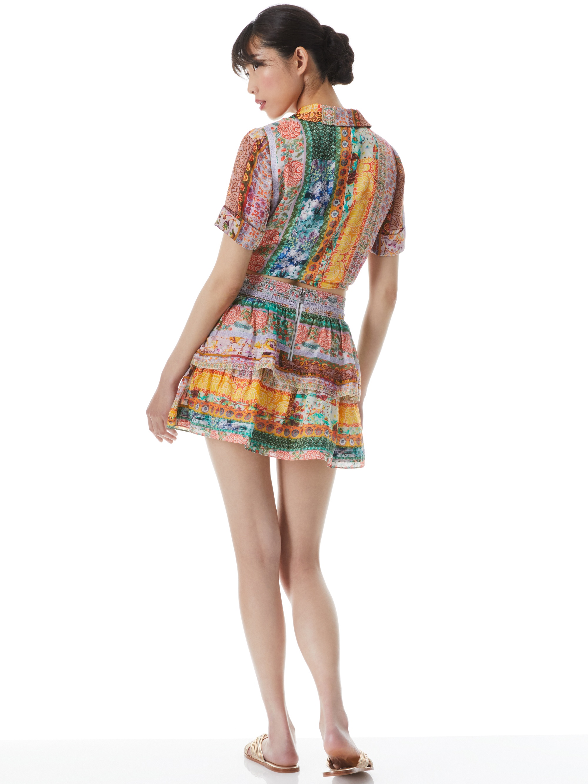 JOJO SMOCKED WAIST BAND RUFFLE MINI SKIRT - 3