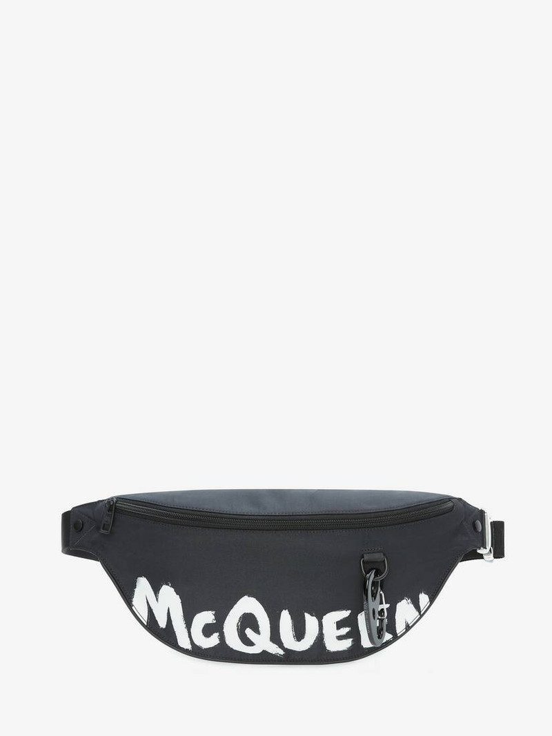 Oversize Harness Belt Bag in Black/white 1