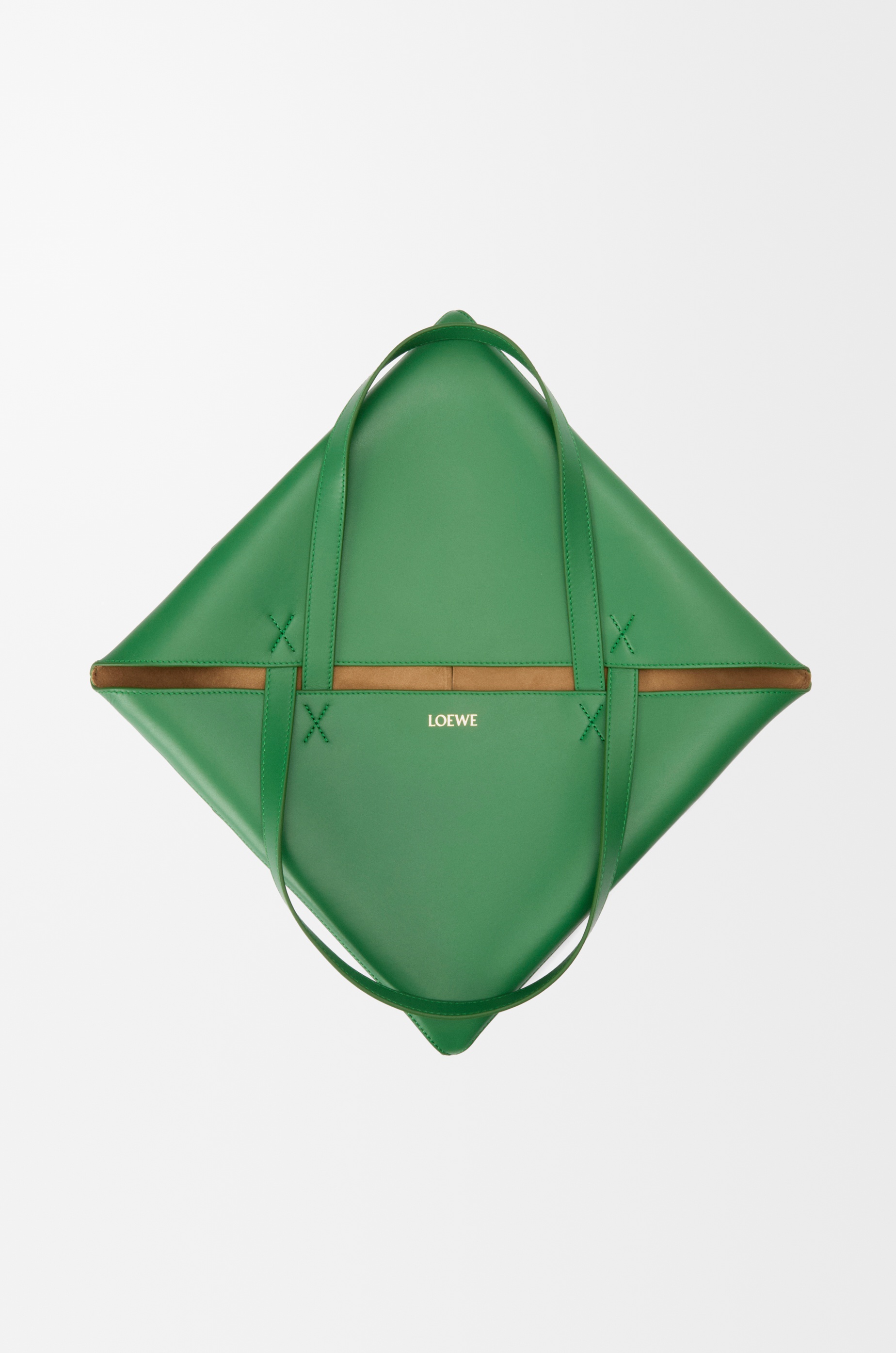 XL Puzzle Fold tote in shiny calfskin - 6