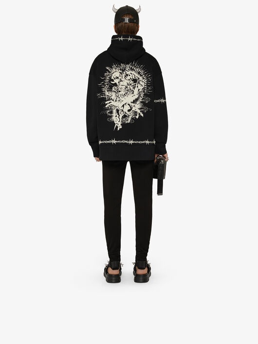 GIVENCHY GOTHIC OVERSIZED HOODIE - 3