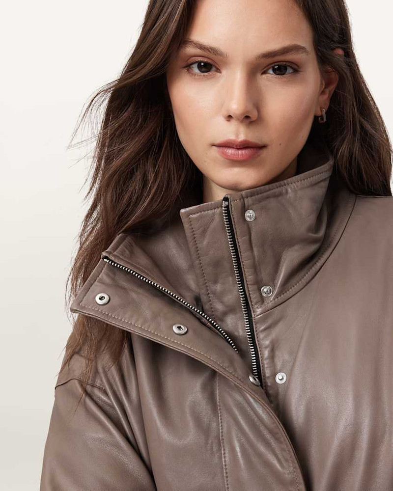 RYDER FUNNEL NECK LEATHER JACKET 4