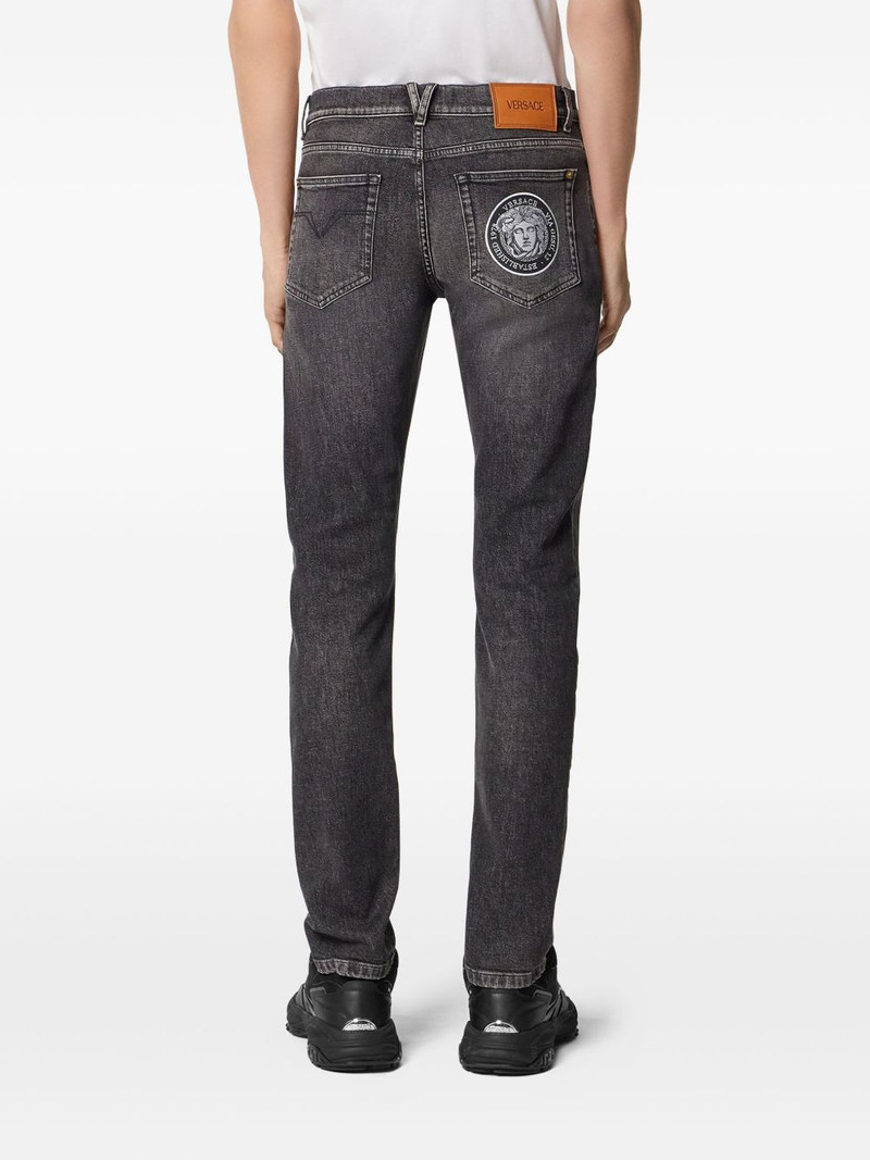 La Medusa embroidery-detail jeans 4