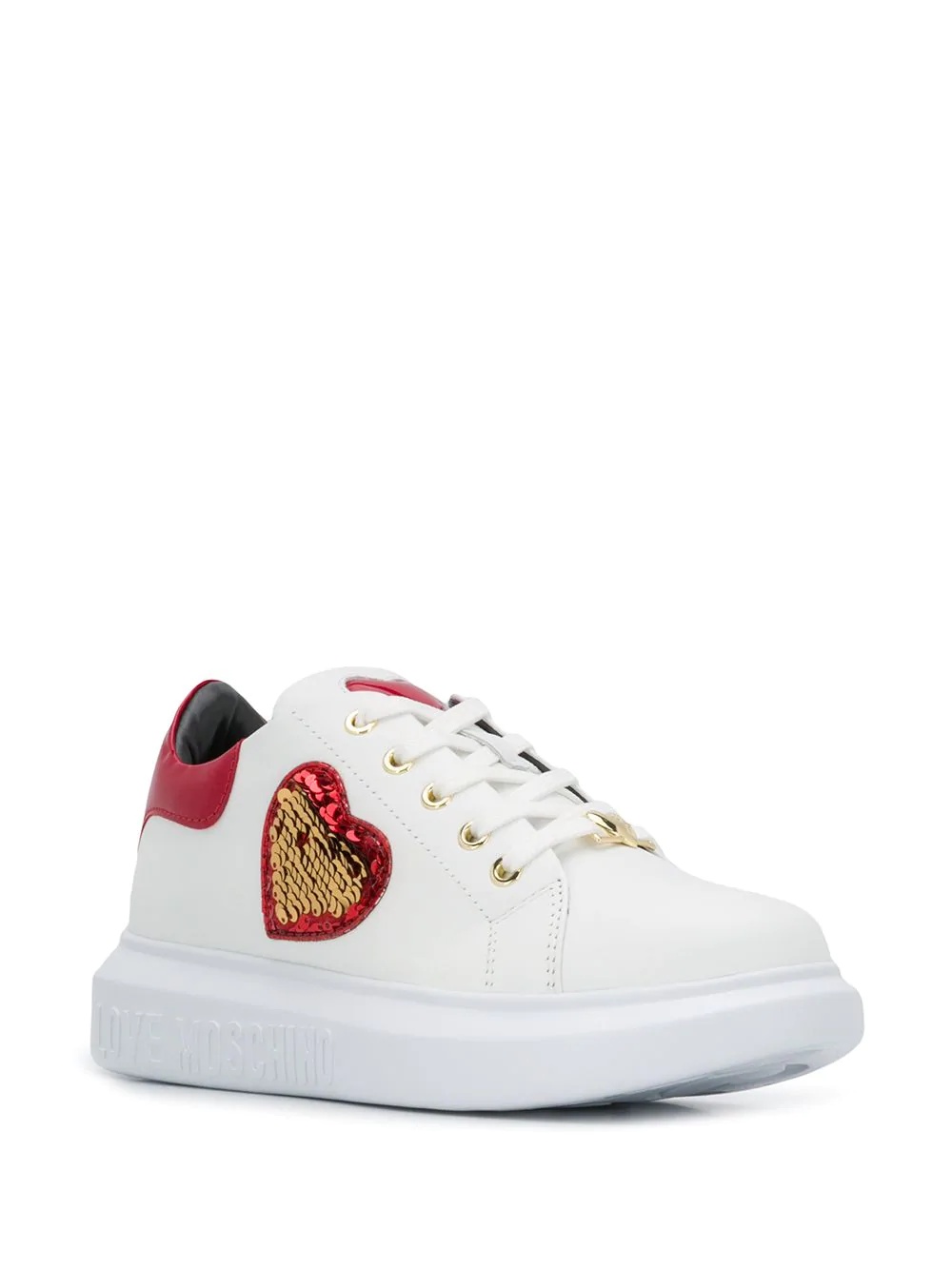 heart-patch chunky trainers - 2