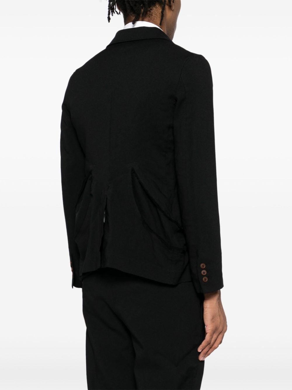 distressed detail blazer - 5