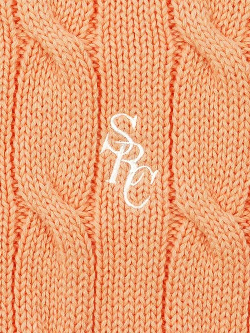 Sporty & Rich logo-embroidered cable-knit jumper outlook