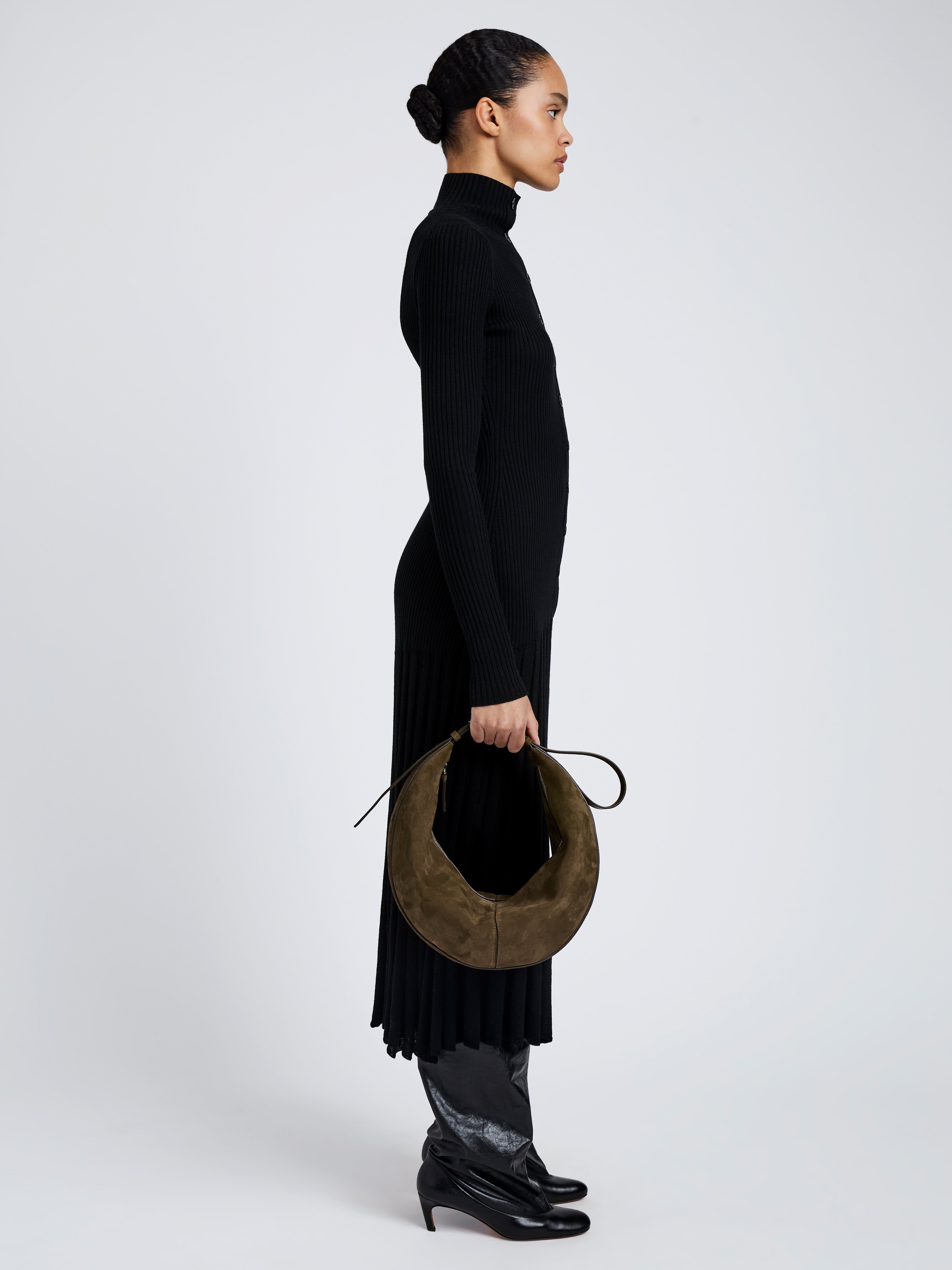 Hobo Slide Bag in Soft Suede - 6