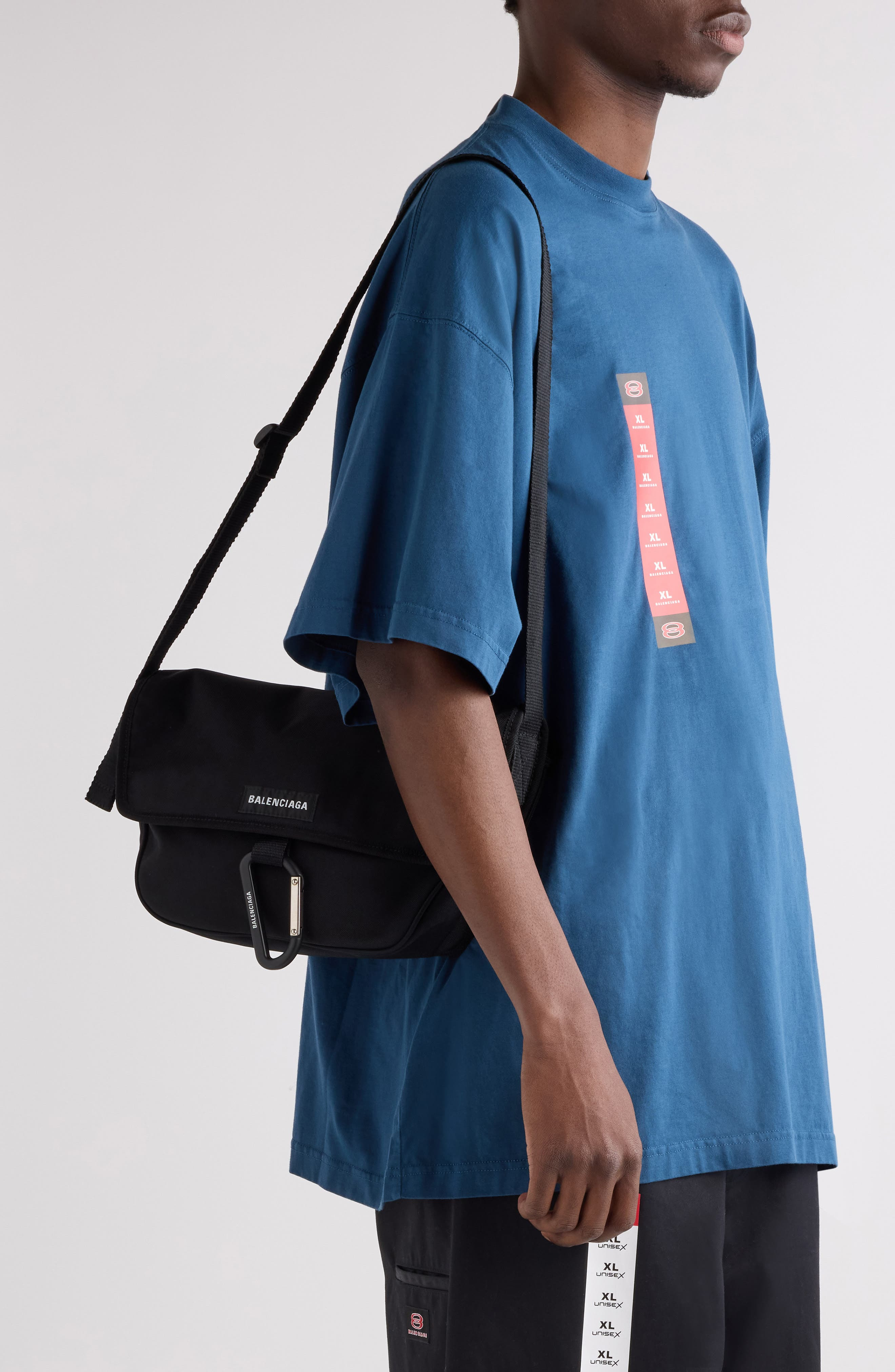 Balenciaga Explorer Canvas Messenger Bag in 1000 Black at Nordstrom - 2