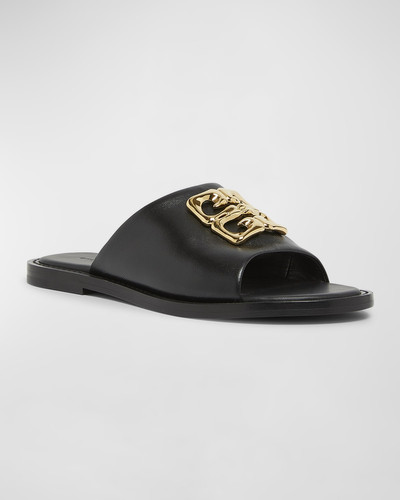 Givenchy 4G Medallion Leather Slide Sandals outlook