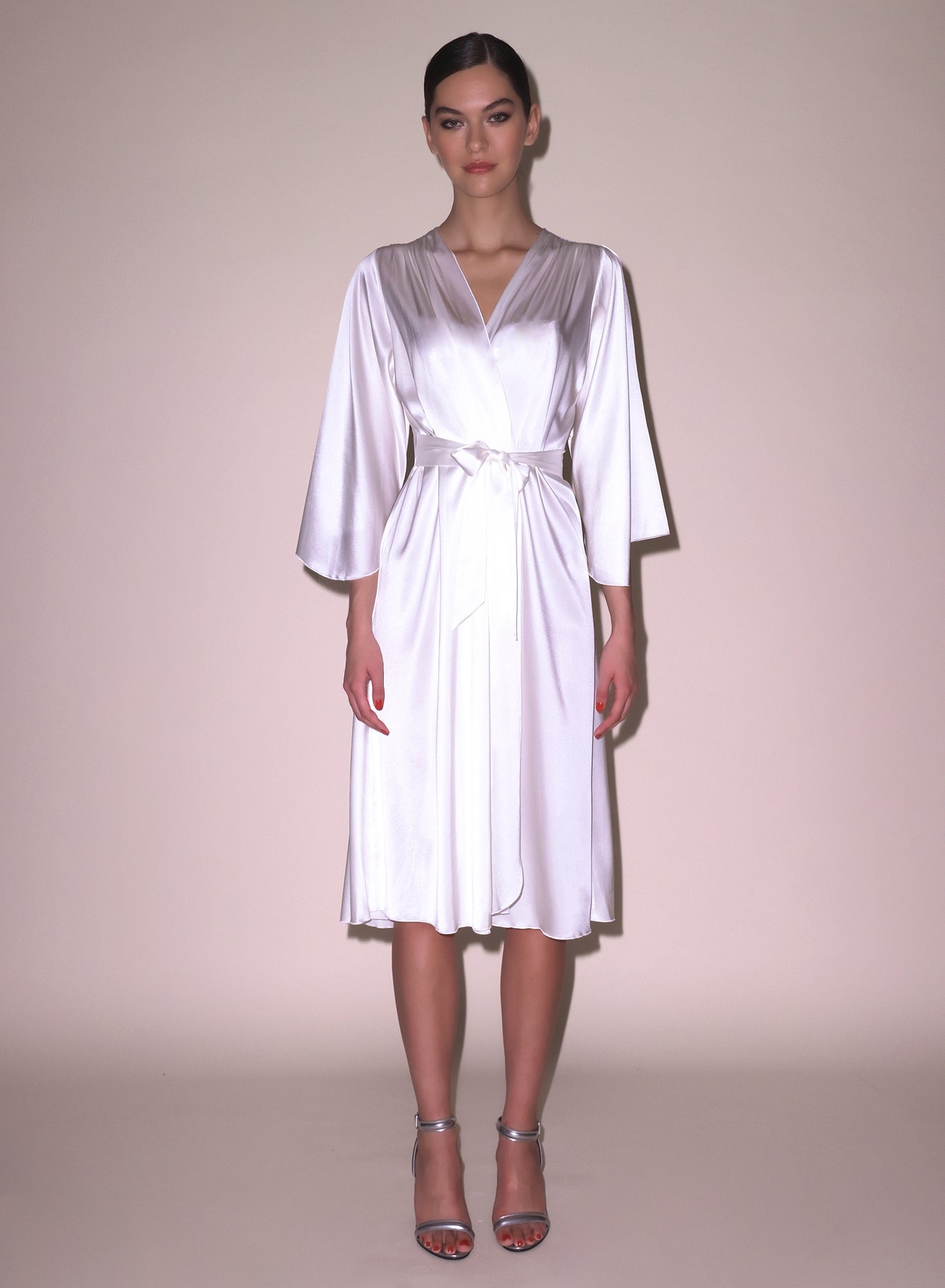 Midi Angel Sleeve Robe - 2