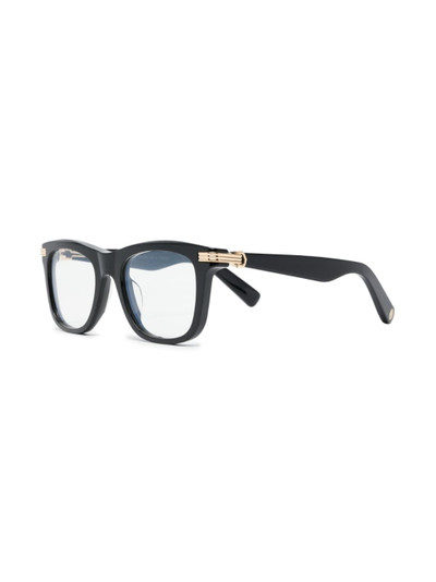 Cartier engraved-detail square-frame glasses outlook