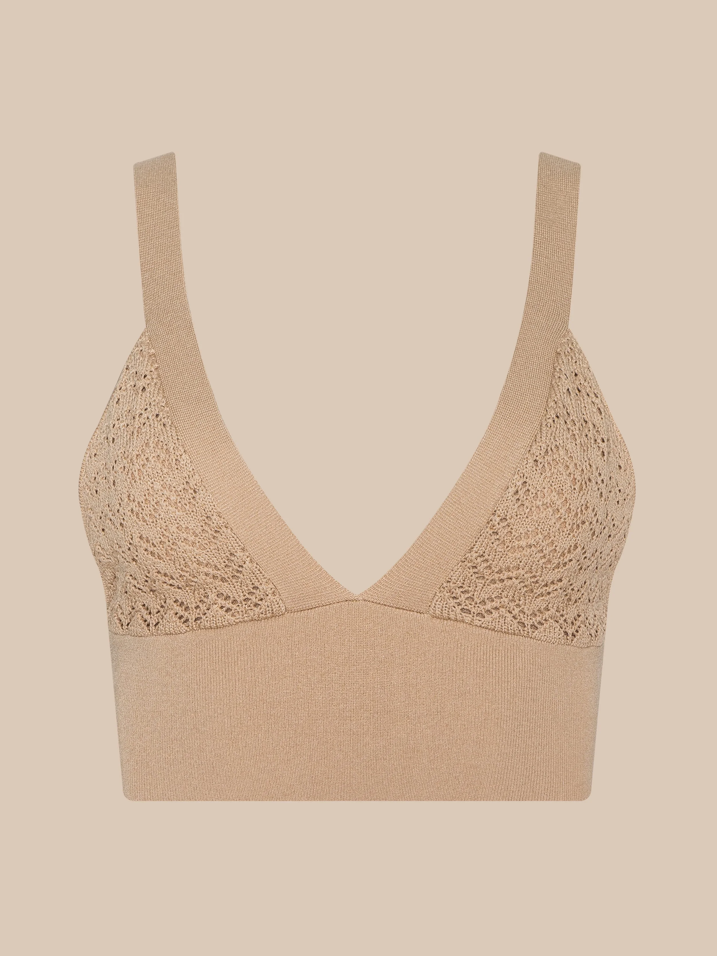 Reverie Pointelle Knit Bralette - 1
