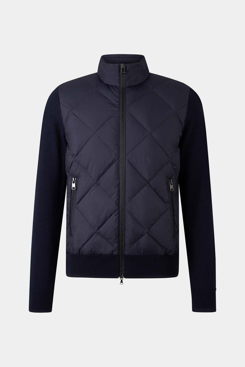 Zisco hybrid knit jacket in Navy blue 1
