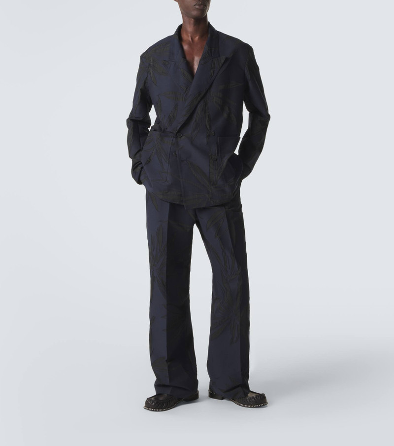 Dries Van Noten Cotton-blend jacquard blazer outlook