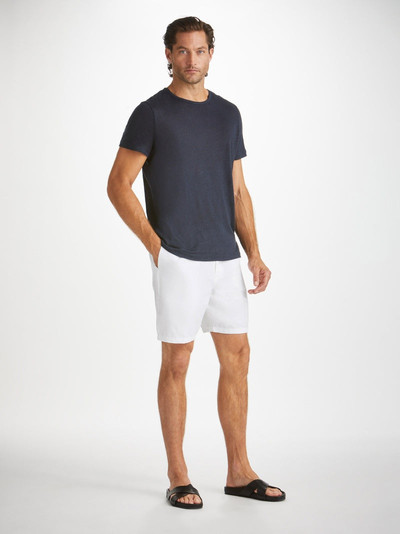 Derek Rose Men's Shorts Sydney Linen White outlook