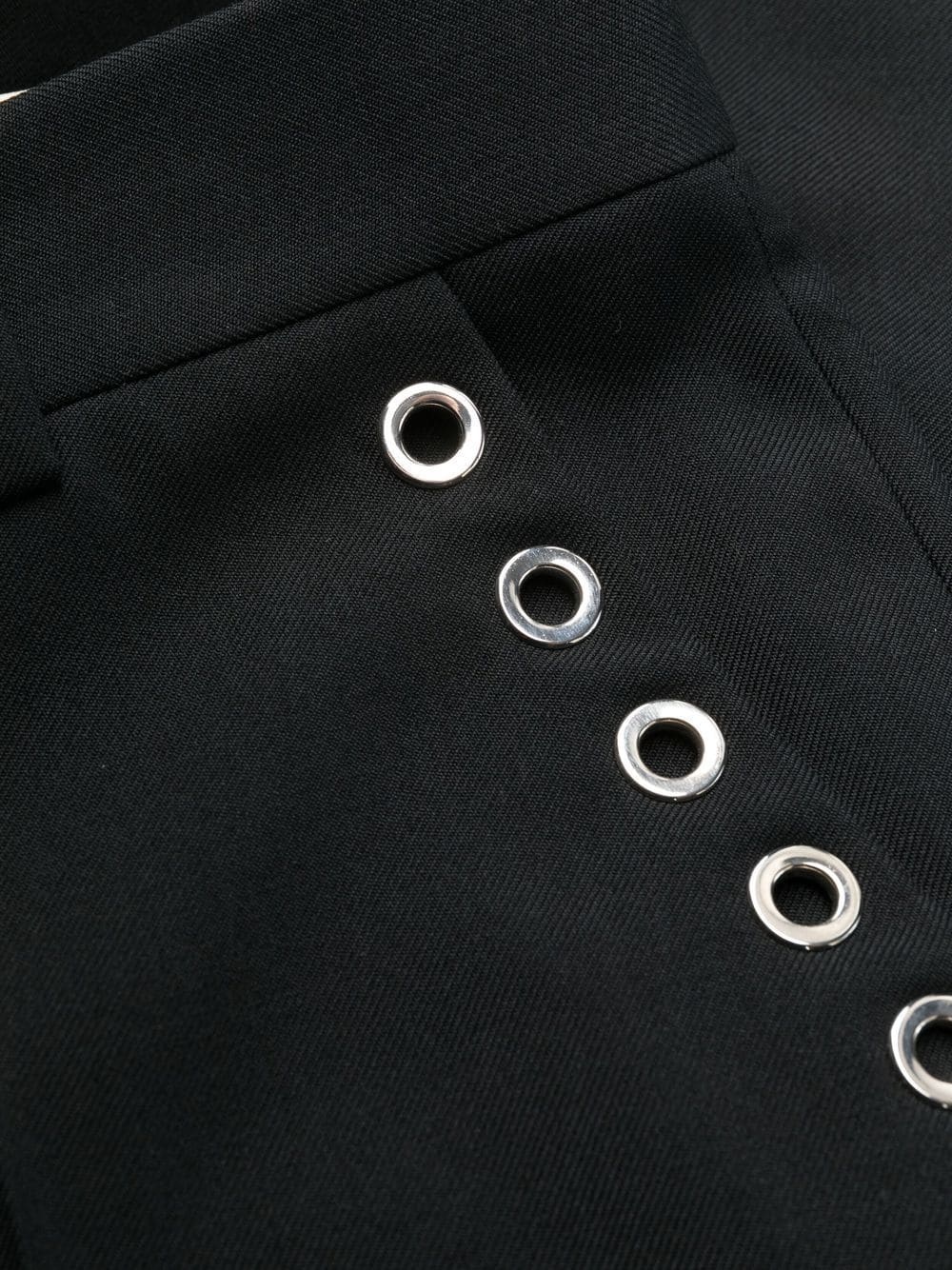 tailored eyelet-detail trousers - 6