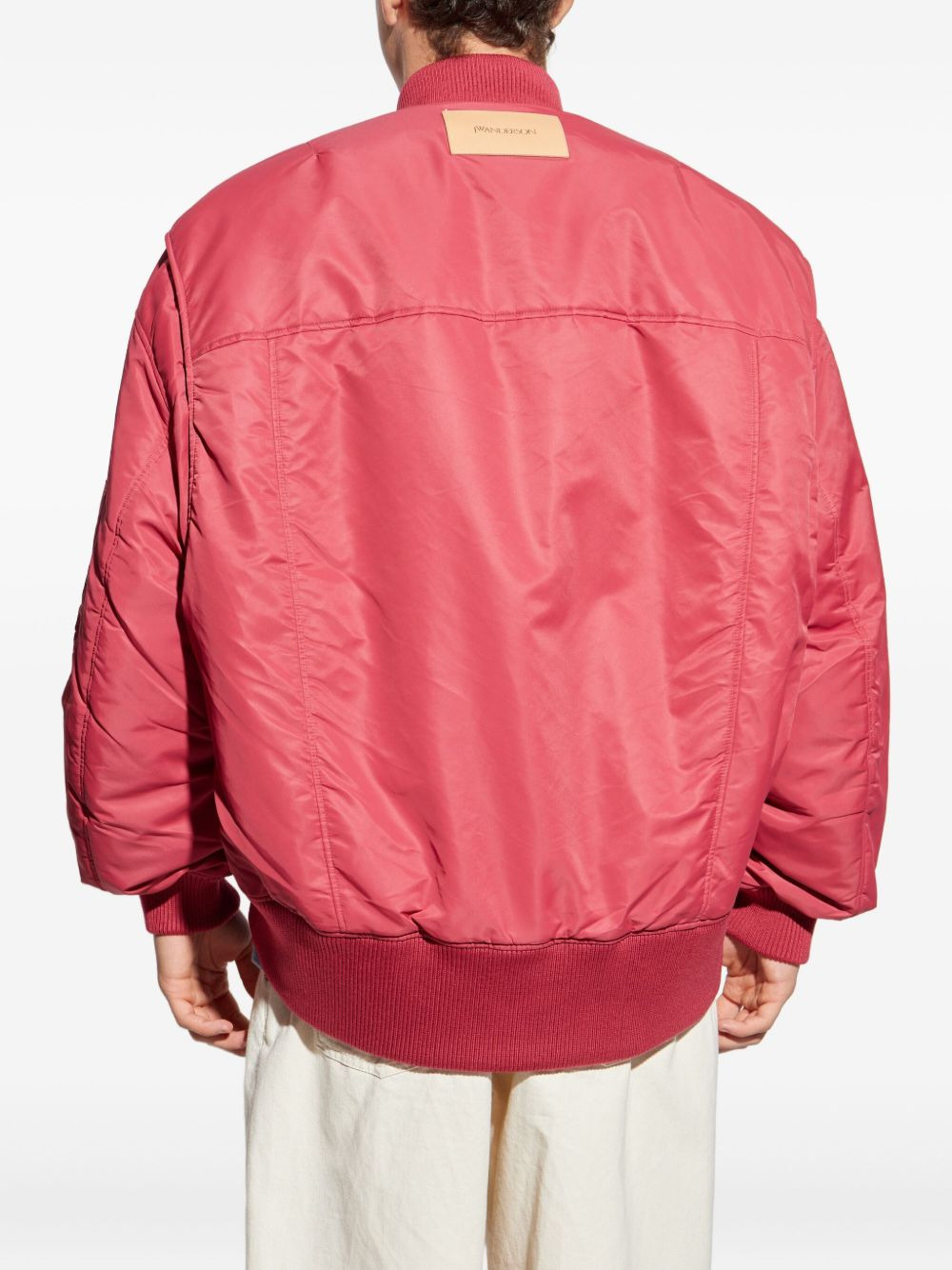 zip-fastening bomber jacket - 4