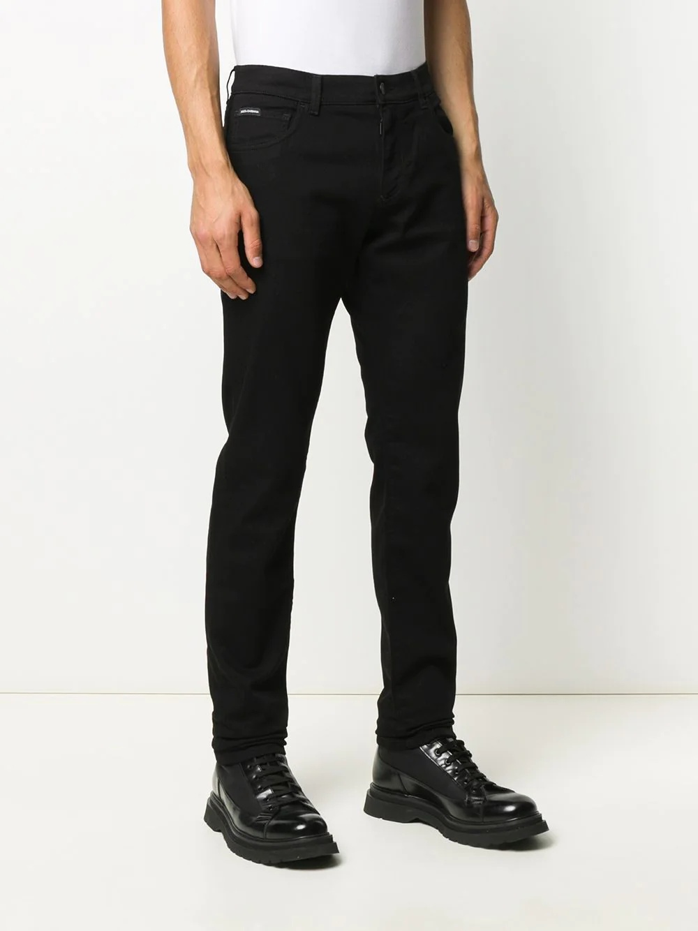 logo-patch straight-leg jeans - 3