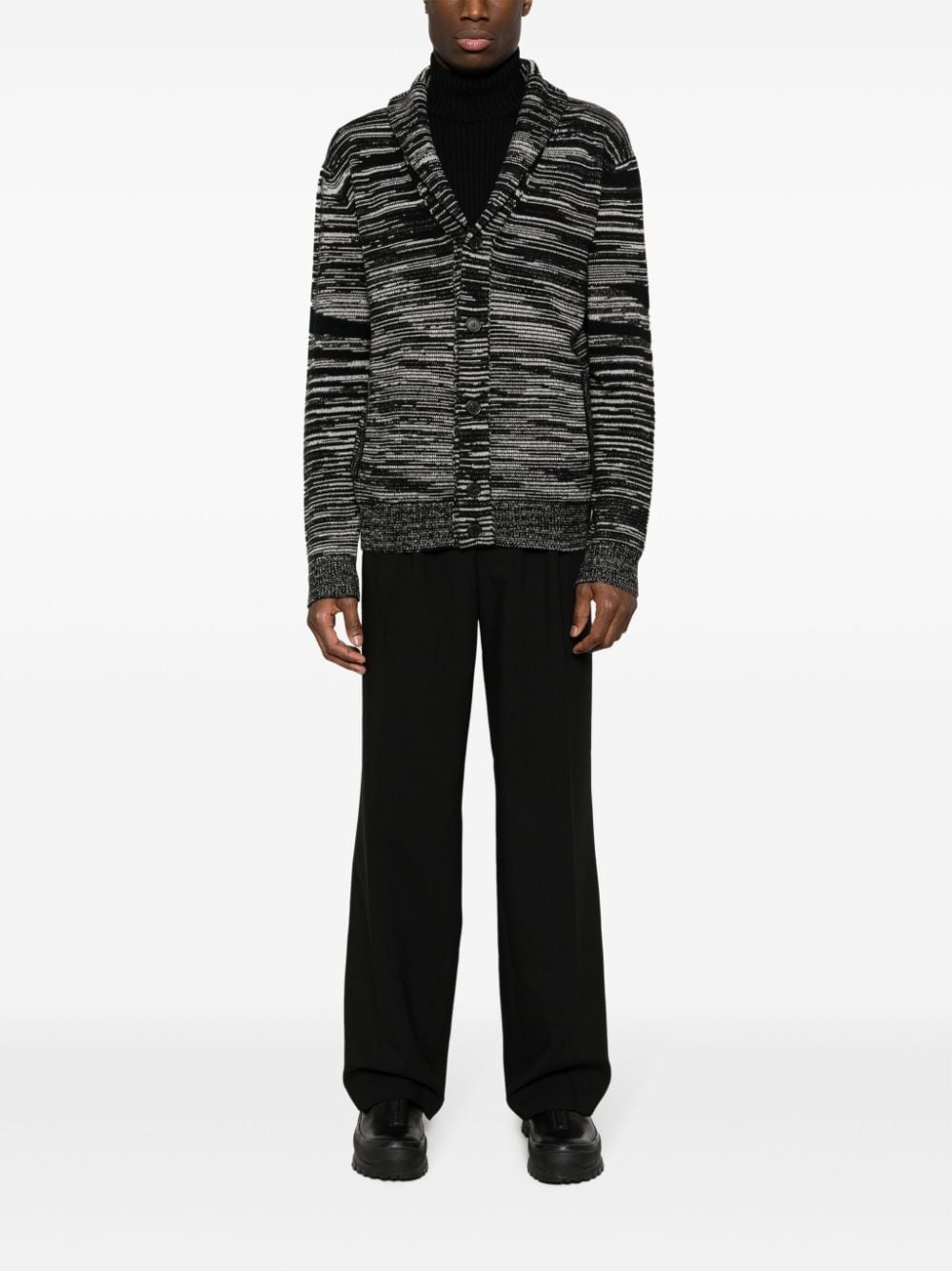 striped cashmere cardigan - 2