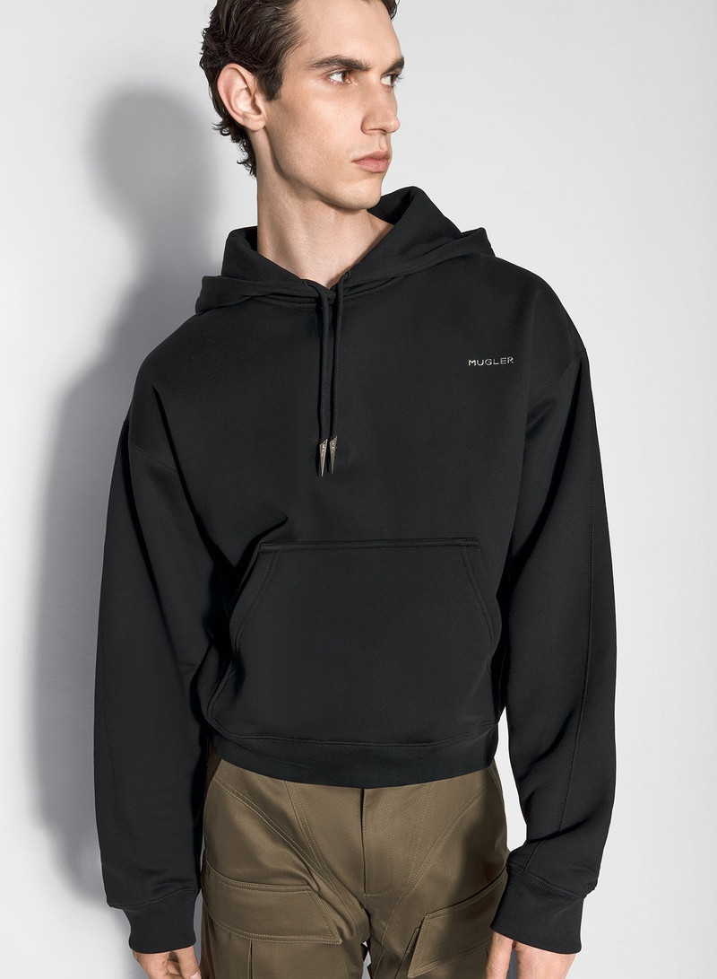 black mugler signature hoodie 1