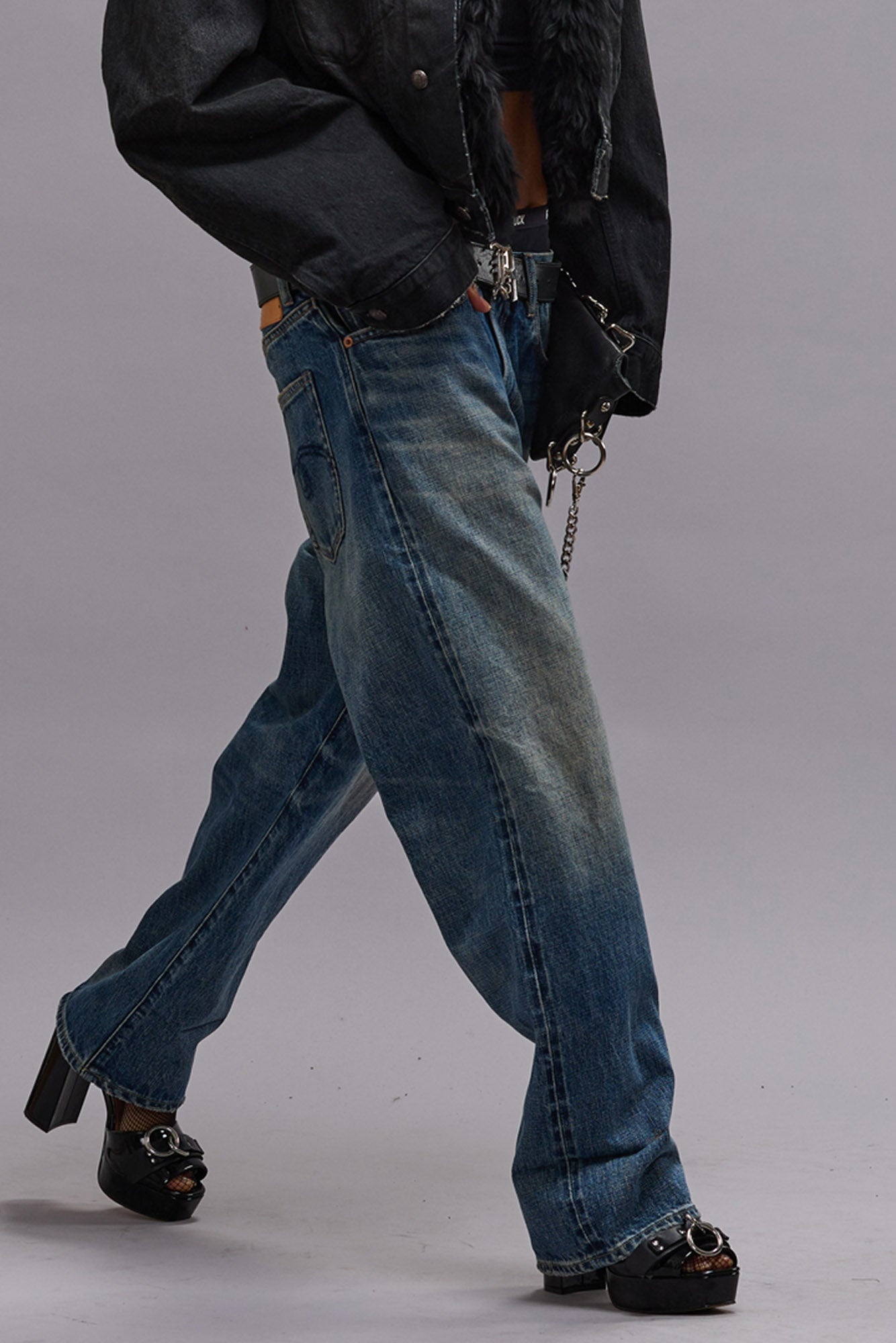 CUFFED X-BF JEAN - ASPEN SELVEDGE BLUE - R13 - 4