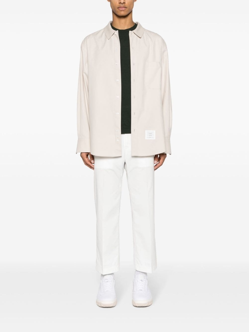 RWB stripe-print cotton overshirt - 2