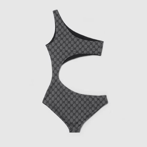 Printed GG stretch jersey swimsuit - 7