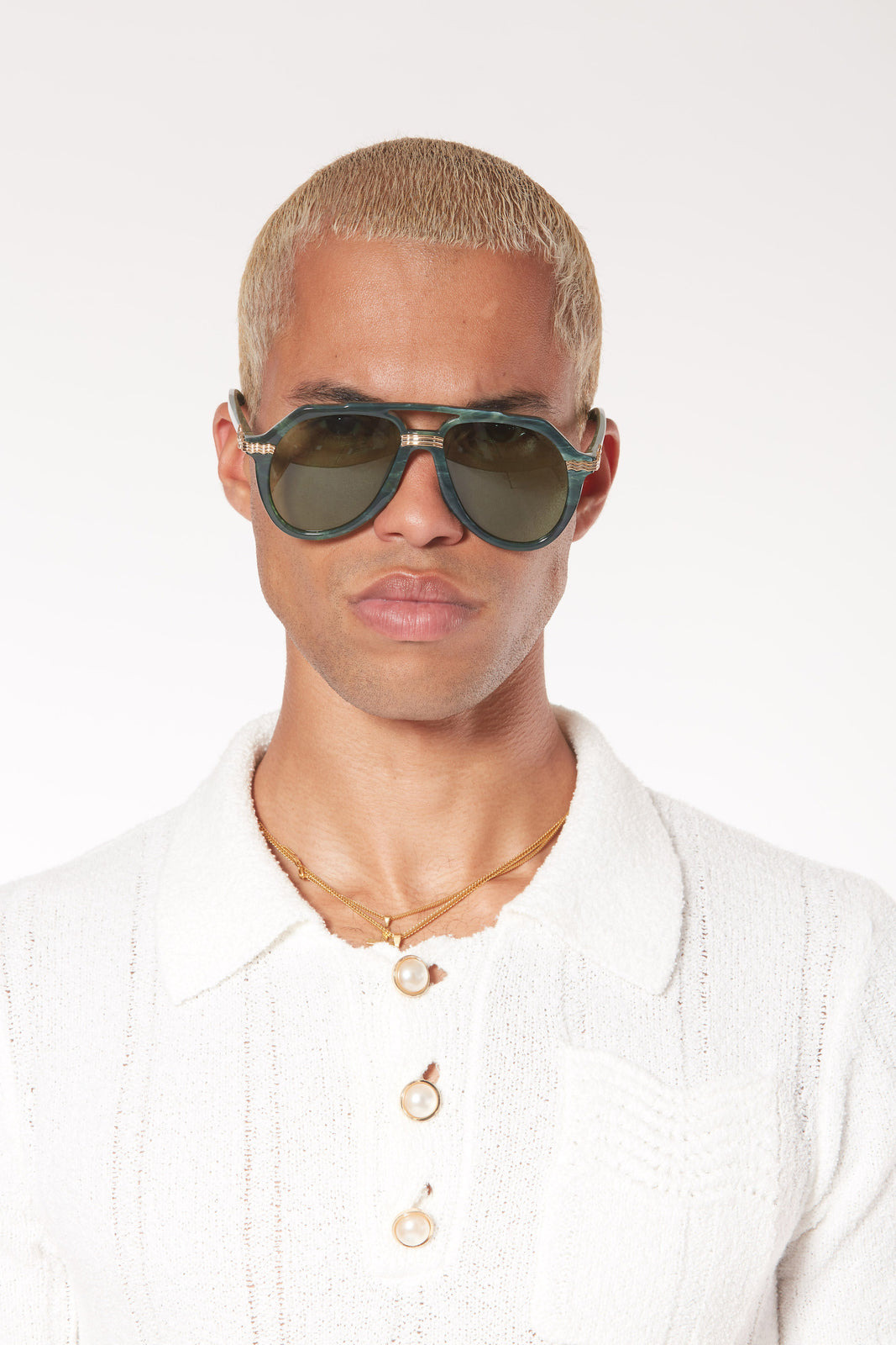 Rajio Green & Gold Sunglasses - 2