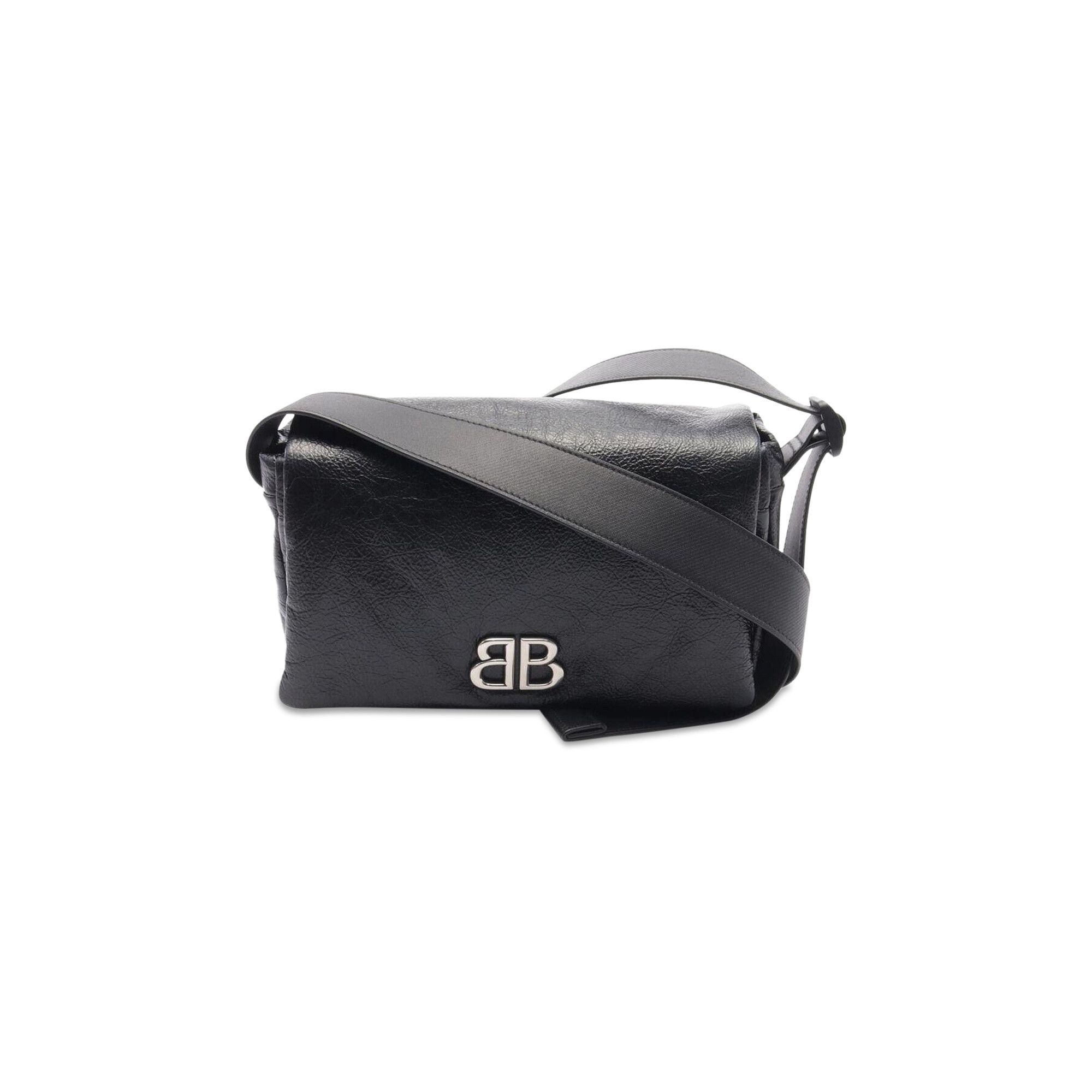 Balenciaga Monaco Flap Messenger Bag 'Black' - 1