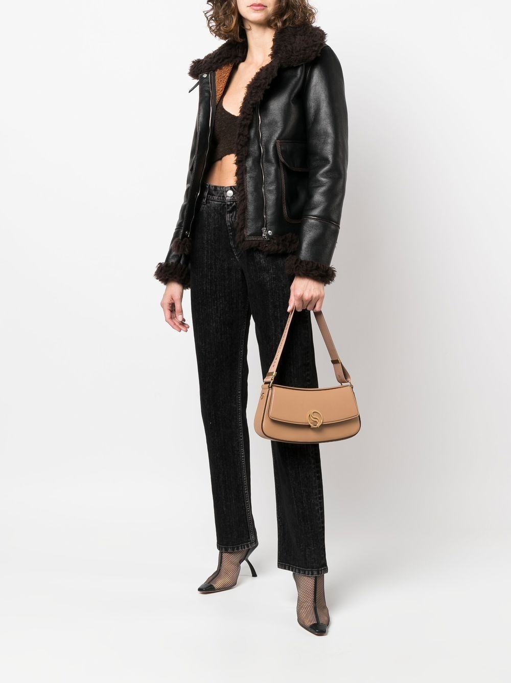 logo clasp flap shoulder bag - 2