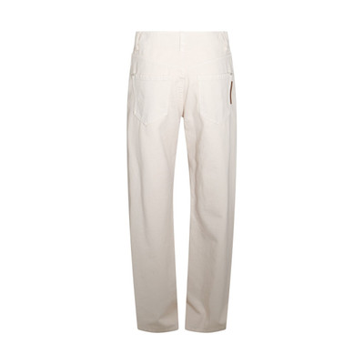 Brunello Cucinelli white cotton denim jeans outlook