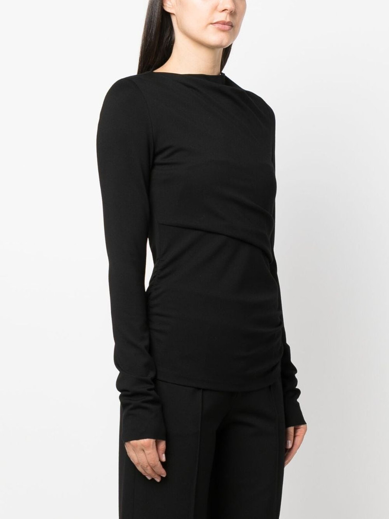 ruched-detail long-sleeve top 4