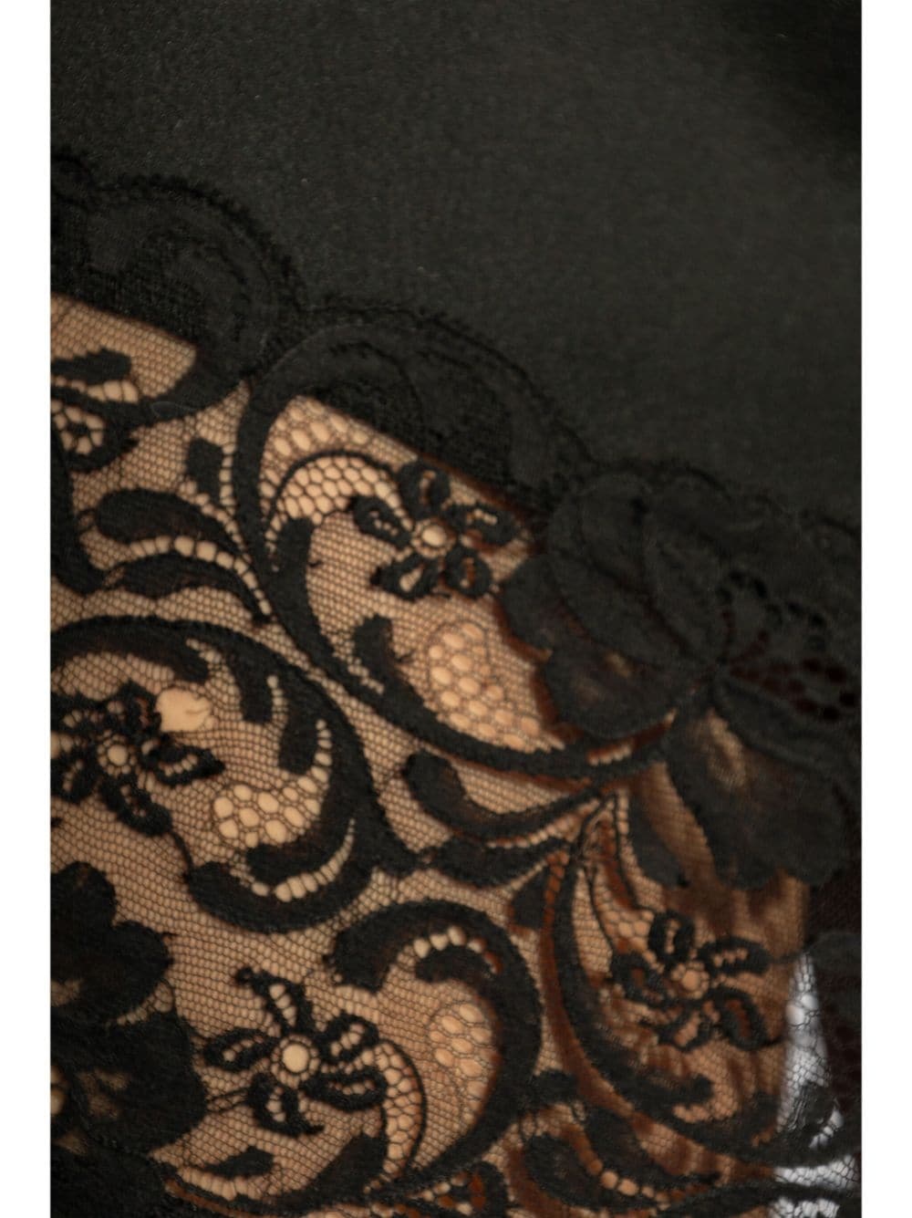 long straight skirt with lace insert - 5