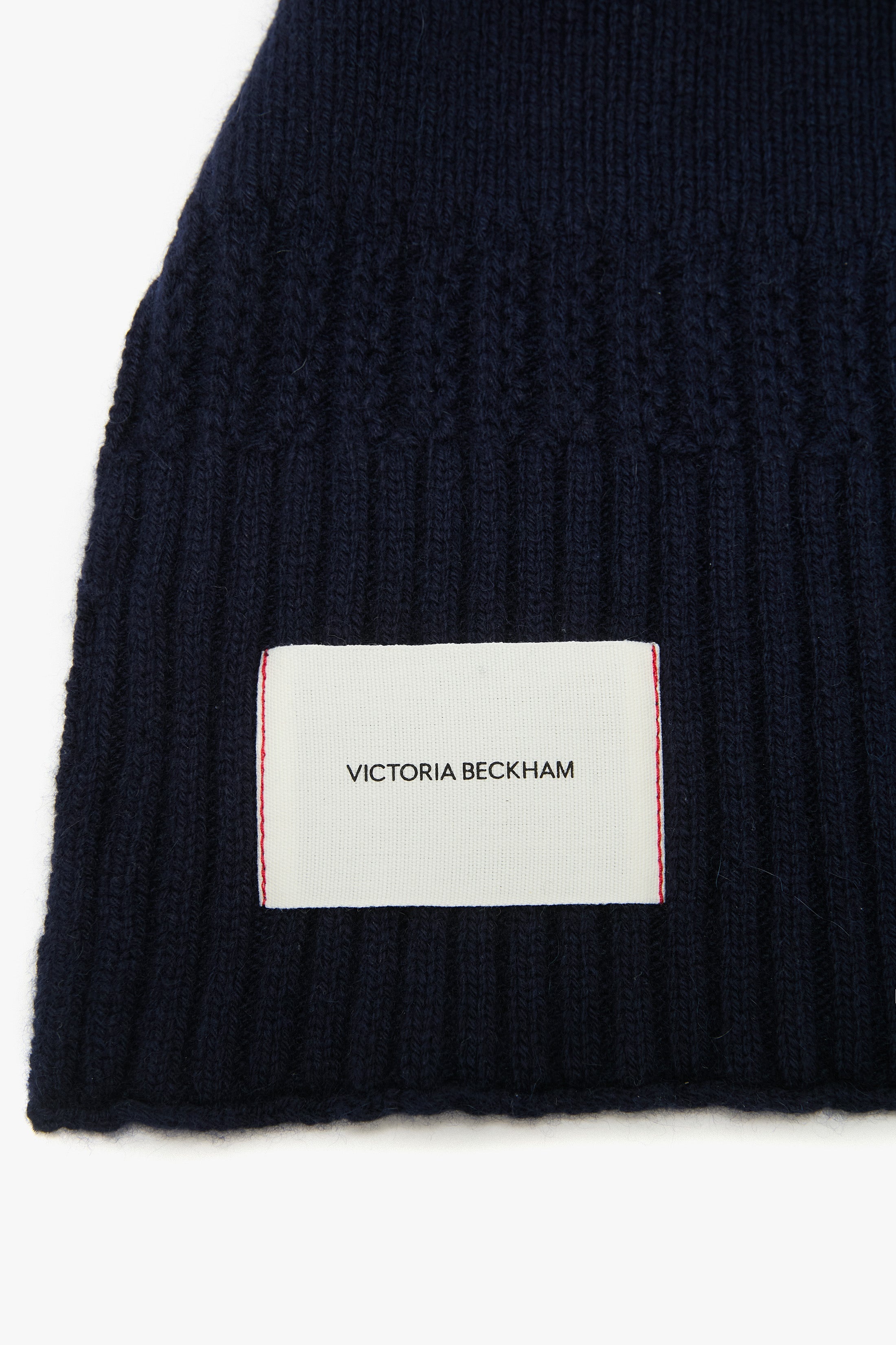 Logo Patch Scarf In Navy-Red - 2