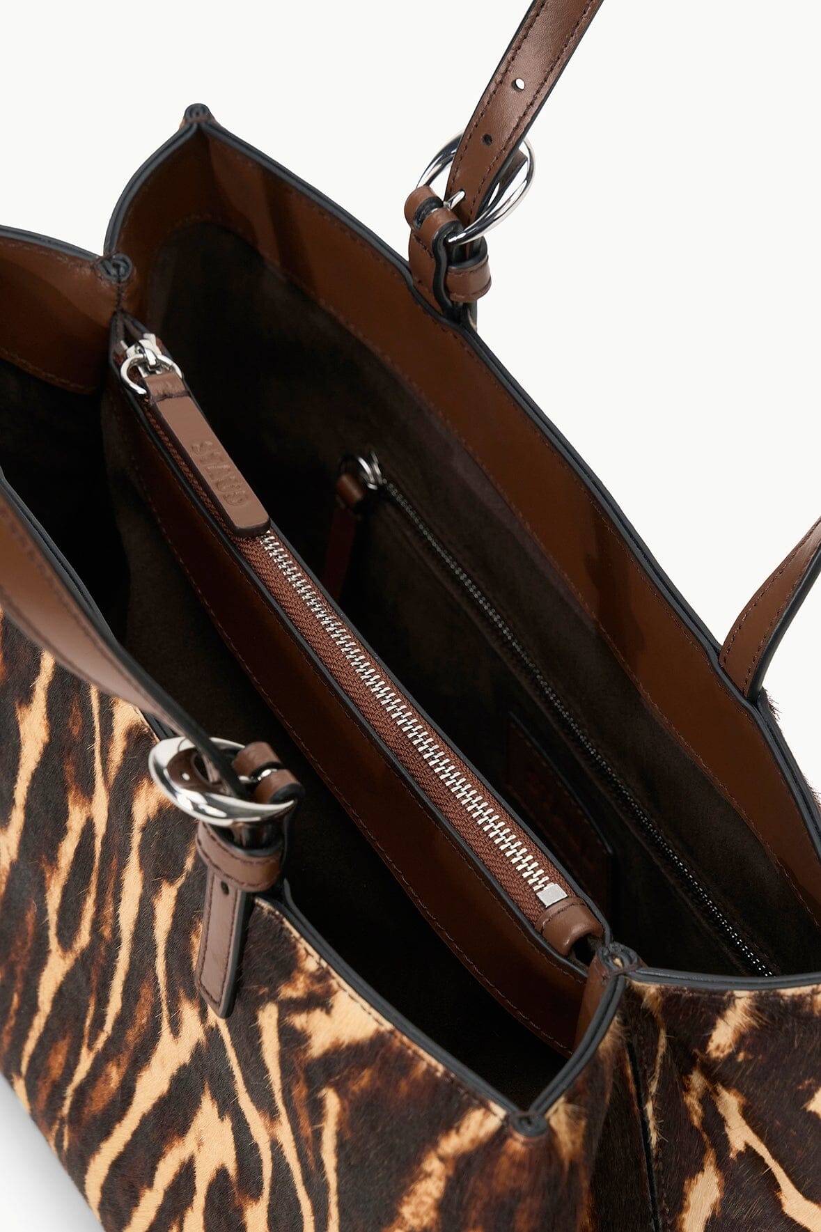 STAUD BRANDO BAG LADY LEOPARD CACAO - 5