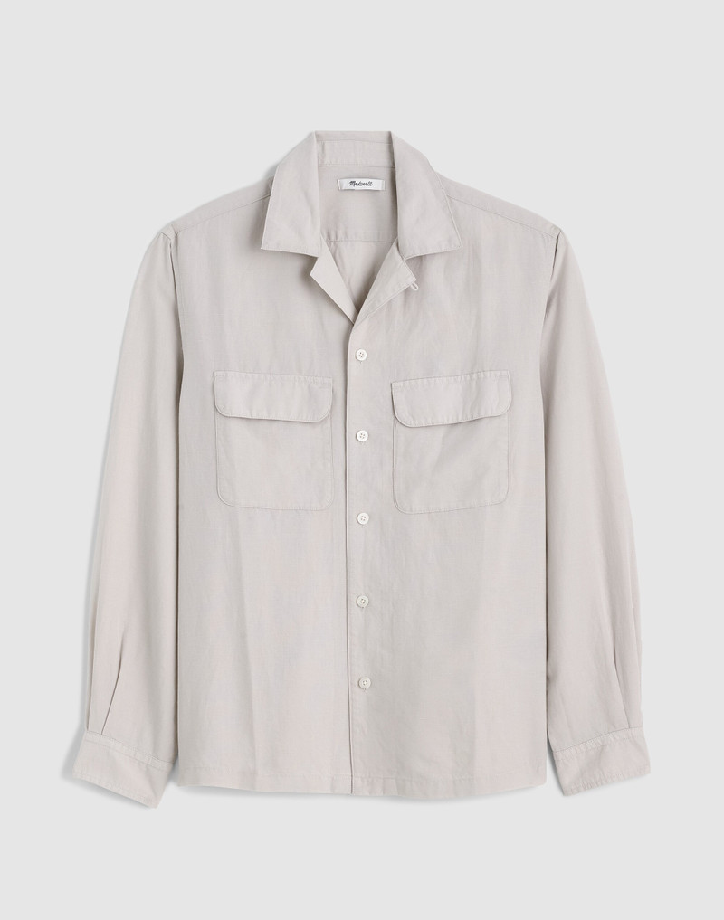 The Long-Sleeve Camp Shirt in Archive Linen Blend 1