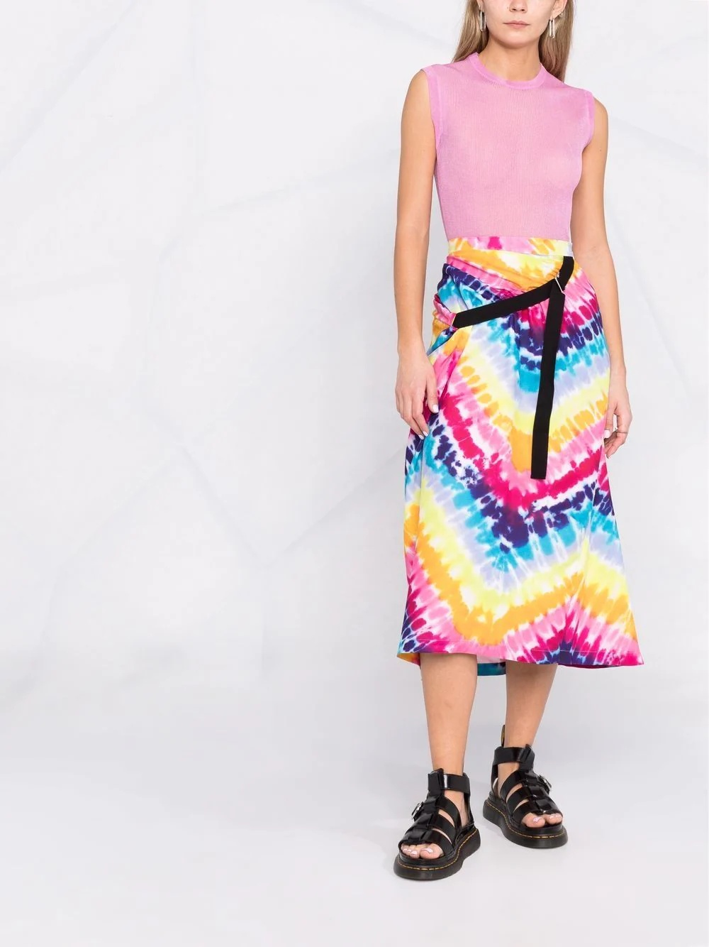 tie-dye wrap midi skirt - 2