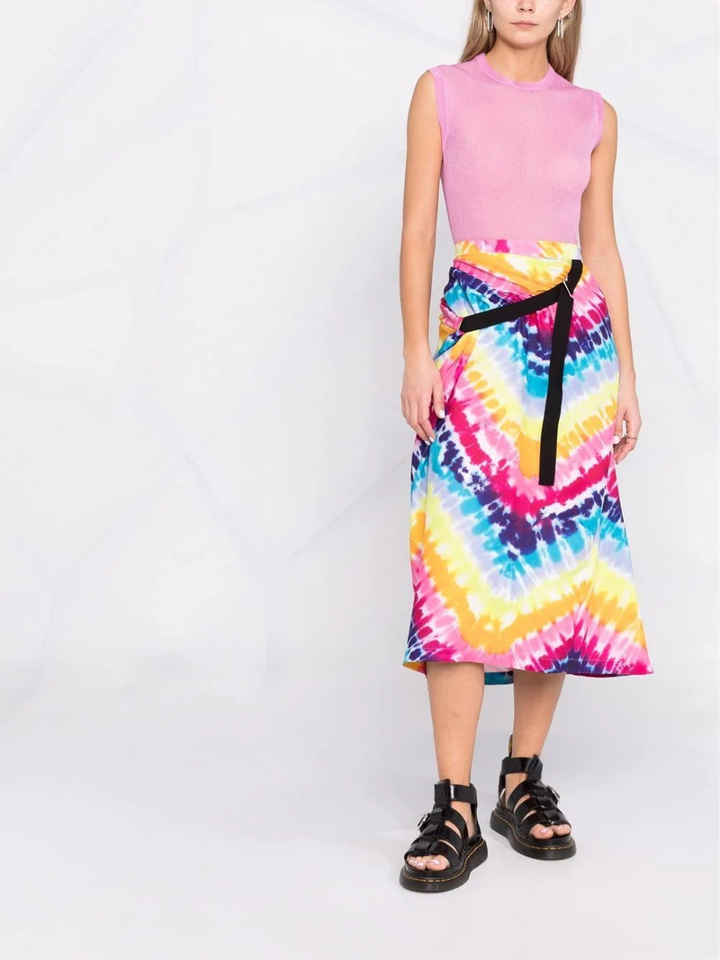 KENZO tie-dye wrap midi skirt outlook