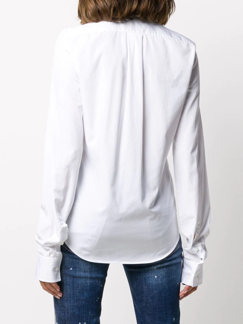 logo-plaque long-sleeve shirt - 4