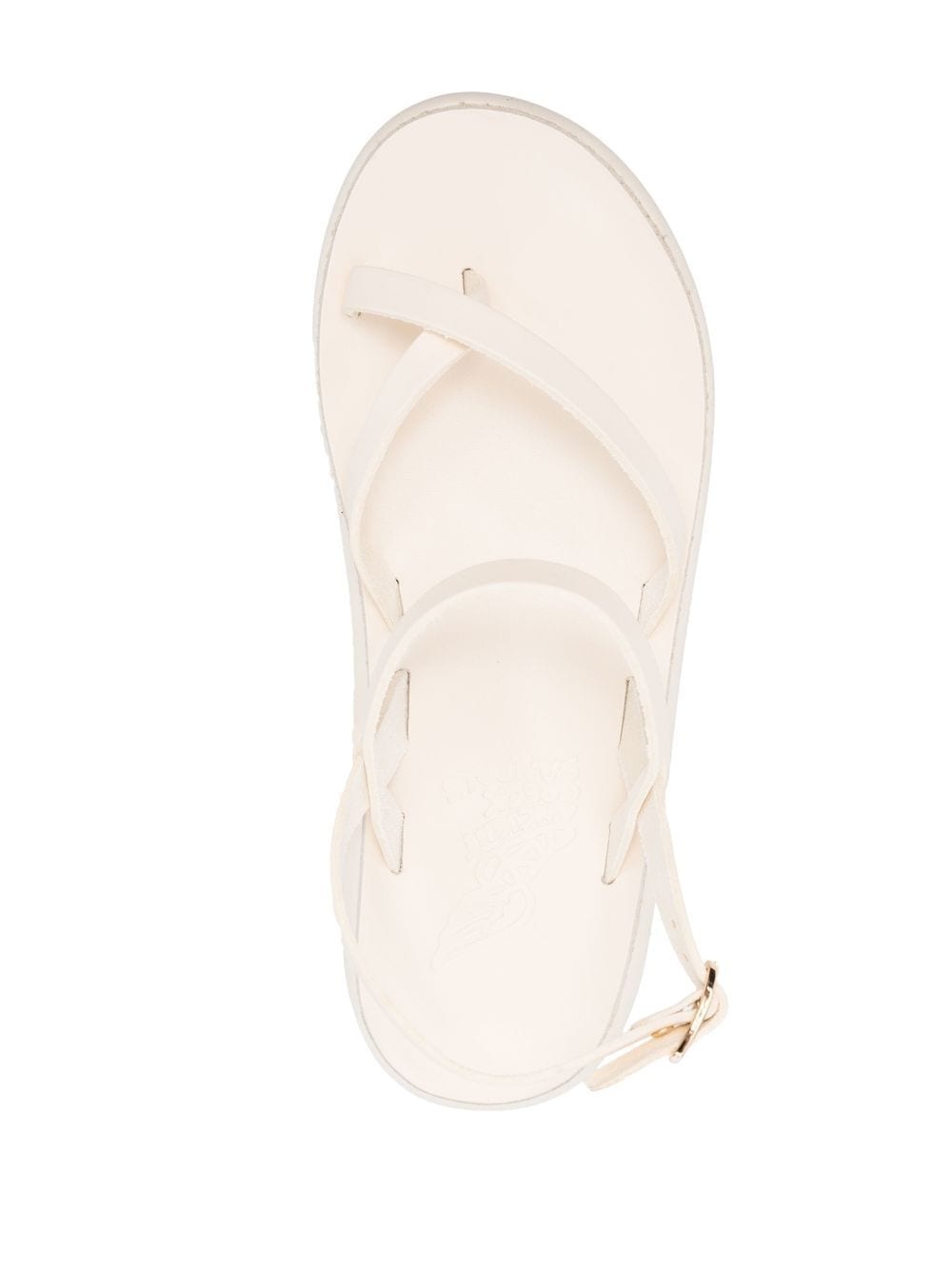 crossover-strap leather sandals - 4